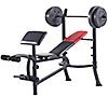 Weider Pro 265 Standard Bench, Bar, and WeightSet
