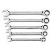 Gear Wrench 5-Piece Ratcheting Combination Wrench Set (Metric or SAE)