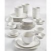 Tabletops Unlimited Whiteware 42-Piece Dinnerware Set, Service for 6