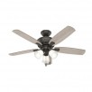Hunter Belfield LED 48-in Noble Bronze LED Indoor Ceiling Fan (5-Blade)