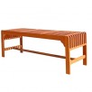 VIFAH Malibu 59-in W x 18-in L Natural Wood Traditional Bench