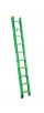 Werner 20 ft. H x 17.75 in. W Fiberglass Extension Ladder Type II 225 lb.