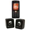 Sony Ericsson W200I Black Unlocked GSM Walkman Phone Bundle With Speakers