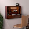 Leighanne Wall Mount Desk, Mahogany