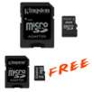 Kingston 2GB + 1GB Micro SD Card with SD Card Adapter