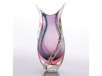 Hand Blown Lavender Multicolor Sommerso Art Glass Teardrop Vase 11.5" Tall