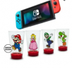 Nintendo Switch with Neon Joy-Cons w/ Mario Glassware Bundle