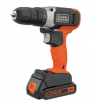 Black + Decker 20V 3/8" Brushed Cordless Compact Drill / Driver Kit