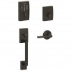 Schlage Touch Century Matte Black Single-Cylinder Deadbolt-Cylinder Electronic Handleset Lighted Key