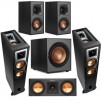 Klipsch R-26FA Dolby Atmos Speaker W/RP-250C Speaker Ebony/ R-41M Pair/ R-120 SW
