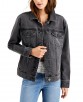 Style & Co Black Denim Trucker Jacket