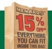 Menards: 15% Off Everything You Can Fit In the Bag (In-Store Only)