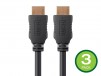 Monoprice 4K High Speed HDMI Cable 8ft - 18Gbps Black - 3 Pack