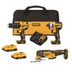 DeWALT 20V Max 3-Tool Kit: Drill/Driver, Impact Driver, Multi-Tool & 2X 2Ah Batteries