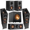 Klipsch 2x R-625FA Floor Standing, R-12SW Sub, R-52C Center, 2x Bookshelf Black