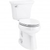 KOHLER Highline Curve White WaterSense Elongated Chair Height 2-Piece Toilet 12-in Rough-In Size