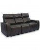 Oaklyn 84" Leather Sofa With Power Recliners, Power Headrests, USB Power Outlet and Drop Down Table