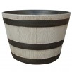 Southern Patio 9.21 in. H x 20.5 in. Dia. Resin Whiskey Barrel Planter Birch