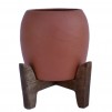 Sonoma Goods For Life Terracotta Planter with Wood Stand