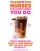 Healthcare Workers who Present ID: Medium Hot or Iced Coffee for Free