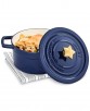 Martha Stewart Collection Americana Enameled Cast Iron 2-Qt. Dutch Oven with Star Finial