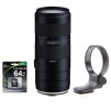 Tamron 70-210mm f/4 Di VC USD Lens for Canon EF, Bundle with Tripod Mount Ring and Memory Card