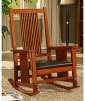 Mission Spindle Leather Rocker