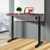 Seville Classics AirLift 48" Tempered Glass Electric Sit-Stand Desk