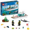 LEGO City Great Vehicles Diving Yacht Ship Building Toy and Diving Minifigures 60221