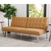 Kenzie Leather Foldable Futon Sofa Bed $200, Reese 6-Piece Wood Dining Set $599