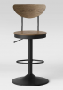 Threshold Taunton Gaslift Backed Adjustable Height Barstool