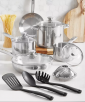 13-Piece Tools of the Trade Stainless Steel or Non-Stick Cookware Set