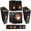 Klipsch Bundle: 2x RP-280FA, 2x RP-150M, 1x RP-450C + 12" R-112SW Sub (Walnut)