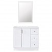 Style Selections 36-in White Single Sink Bathroom Vanity with White Cultured Marble Top (Mirror)