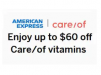 Eligible American Express Card Members: First Order of a Monthly Care/of Vitamin Plan Up to $60 Off