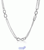 Sterling Silver Infinity Stations Necklace - 18.5"