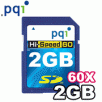 2 PQI 2GB 60X Secure Digital (SD) Memory Card