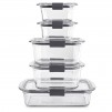 10-Piece Rubbermaid Brilliance Glass Food Storage Set