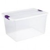 66-Quart Sterilite ClearView Latch Box w/ Purple Latches