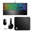 SteelSeries Apex 3 Keyboard + Arctis 1 Headset + Rival 3 Mouse + QcK Mousepad