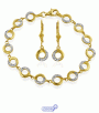 0.25ctw. Diamond & Two-Tone Sterling Silver Bracelet and Earrings Set