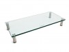 Monoprice Workstream Glass Multimedia Desktop Stands:    22" x 9.5" $14.99 ,     25.6" x 11" $12.99