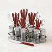 Garden Party Flatware Set w/ Caddy & Spice Bottles