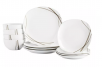 Tabletops Unlimited Curves Square 12-Piece Dinnerware Set