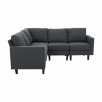 HN Home Adenowo  Mid-Century Modern Tufted Sectional Sofa