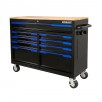 Kobalt 46" 9-Drawer Black Work Bench w/ Wood Top