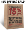 Menards In-Store Offer: 15% Off Everything You Can Fit Inside A Menards Bag Sale(Valid thru 1/14)