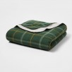 Threshold Full/Queen Holiday Print Bed Blanket (Green Plaid) $13.5, More
