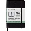 Moleskine 2023 Weekly Notebook Planner, 12M, Pocket, Black, Soft Cover (3.5 x 5.5)