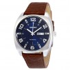 Seiko Recraft Automatic Blue Dial Brown Leather Men